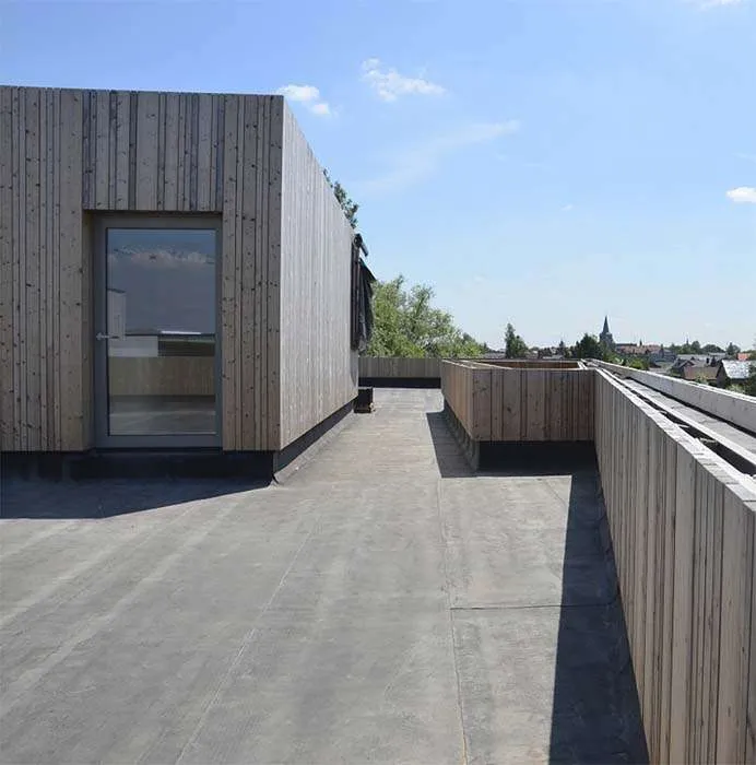 Toiture-terrasse avec étanchéité